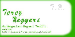 terez megyeri business card